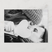 Invitation Carte Postale Rustic Kraft Signature Script Mariage photo (Dos)