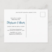 Invitation Carte Postale Rustic Mountains Watercolor Baby shower d'aventure (Dos)
