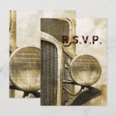 Invitation Carte Postale Rustic Truck Western Country Farm Wedding RSVP (Devant / Derrière)