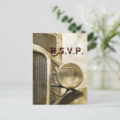 Invitation Carte Postale Rustic Truck Western Country Farm Wedding RSVP (Debout devant)