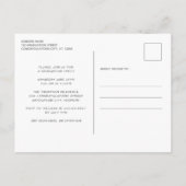 Invitation Carte Postale Rustique 3 Photo Bois Graduation (Dos)