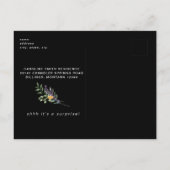 Invitation Carte Postale Rustique 50e anniversaire tournesol noir anniversa (Dos)