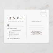Invitation Carte Postale Rustique Aquarelle Florale Mariage RSVP (Dos)