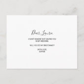 Invitation Carte Postale Rustique Automne Élégante demoiselle Florale (Dos)