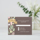 Invitation Carte Postale Rustique Boho Pastel Mariage à fleurs (Debout devant)