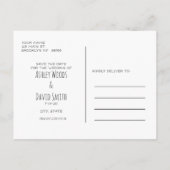 Invitation Carte Postale Rustique Floral manuscrit Enregistrer la date cart (Dos)