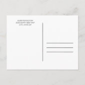 Invitation Carte Postale Rustique rose violet jaune fleuri Parti de graduat (Dos)