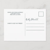 Invitation Carte Postale Rustique Rouge Blanc Poinsettia Foliage Fête (Dos)