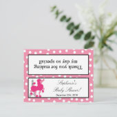Invitation Carte Postale Sac de carrosserie Topper Poodle rose Paris Tour E (Debout devant)