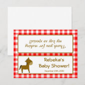 Invitation Carte Postale Sac de Goody Topper Grange rouge Animaux de ferme (Devant / Derrière)