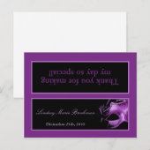 Invitation Carte Postale Sac Goody Topp Mis XV Violet Lilac Black Party (Devant / Derrière)