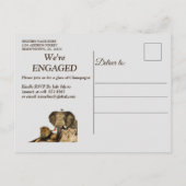 Invitation Carte Postale Safari Fiançailles extérieur (Dos)