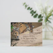 Invitation Carte Postale Safari Fiançailles extérieur (Debout devant)