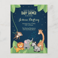 Safari Jungle Animaux Adorable Baby shower