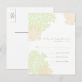 Invitation Carte Postale Sage & White Queen Anne's Lace Wedding RSVP (Devant / Derrière)
