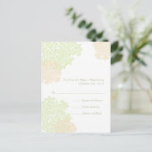 Invitation Carte Postale Sage & White Queen Anne's Lace Wedding RSVP (Debout devant)