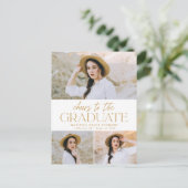 Invitation Carte Postale Salutations à la 3ème soirée de graduation photo d (Debout devant)