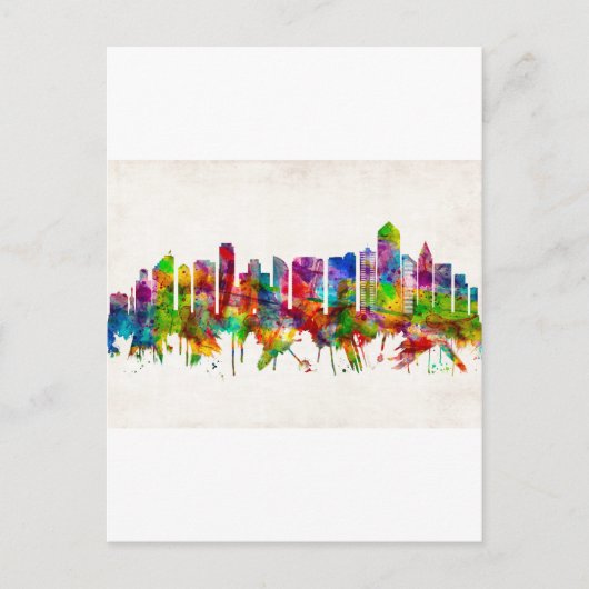 Invitation Carte Postale San Diego California Skyline (Devant)