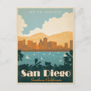 Invitation Carte Postale San Diego, Californie du Sud   Nous avons déménagé