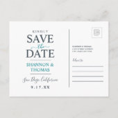Invitation Carte Postale San Diego, Californie | Save the date (Dos)