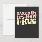 Invitation Carte Postale Sarcasme C'est comme ça que je serre Super Retro (Devant / Derrière)