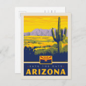 Invitation Carte Postale Save the date | Arizona (Devant / Derrière)