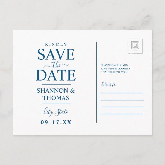 Invitation Carte Postale Save the date | Californie (Dos)