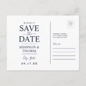 Invitation Carte Postale Save the date | Delaware (Dos)