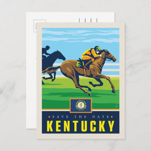 Invitation Carte Postale Save the date | Kentucky (Devant / Derrière)