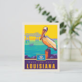 Invitation Carte Postale Save the date | Louisiana (Debout devant)