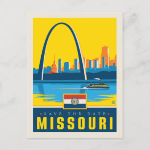 Invitation Carte Postale Save the date Missouri