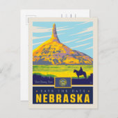 Invitation Carte Postale Save the date | Nebraska (Devant / Derrière)