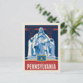 Invitation Carte Postale Save the date | Pennsylvania (Debout devant)