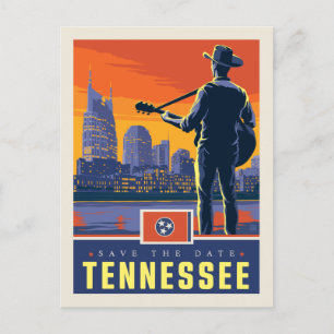 Invitation Carte Postale Save the date Tennessee