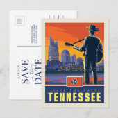 Invitation Carte Postale Save the date | Tennessee (Devant / Derrière)