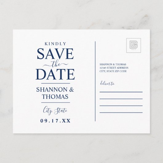 Invitation Carte Postale Save the date | Utah (Dos)