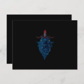 Invitation Carte Postale Sceau de Baphomet Bouc de Mendès Satan Gothique fo (Devant / Derrière)