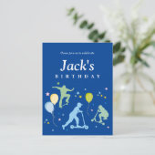 Invitation Carte Postale Scooters, Vélos, Skateboards, chevaucher (Debout devant)