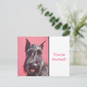 Invitation Carte Postale Scottish Terrier (Debout devant)