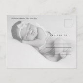 Invitation Carte Postale Script de budget pour baptême et christening (Dos)