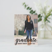 Invitation Carte Postale Script d'invitation de la fête de graduation de ph (Debout devant)