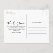 Invitation Carte Postale Script moderne Photo Collage Mariage Merci (Dos)