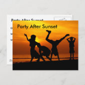 Invitation Carte Postale Se divertir (Devant / Derrière)