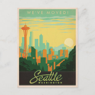 Invitation Carte Postale Seattle, WA   Nous avons déménagé