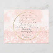 Invitation Carte Postale Seras-Tu Ma Parties scintillant De Rose De Bridesm (Devant)