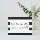 Invitation Carte Postale Seras-Tu Ma Proposition De Bridesmaid (Debout devant)