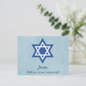 Invitation Carte Postale Seras-tu mon Juif d'honneur (Debout devant)