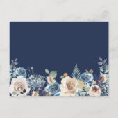 Invitation Carte Postale Serez-Vous Ma Femme D'Accueil Marine Bleue Neutre  (Dos)