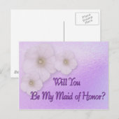 Invitation Carte Postale Serez-Vous Ma Fille D'Honneur ? (Devant / Derrière)
