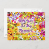 Invitation Carte Postale Serez-Vous Ma Hôtesse ? (Devant / Derrière)